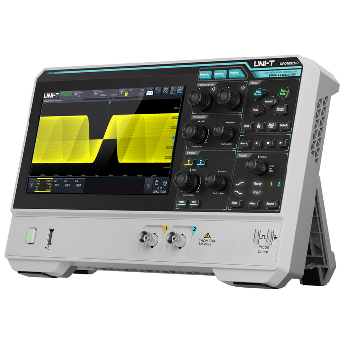 UPO1082HD High Resolution Touch-Screen 2 Channel Oscilloscope 80MHz Uni-T