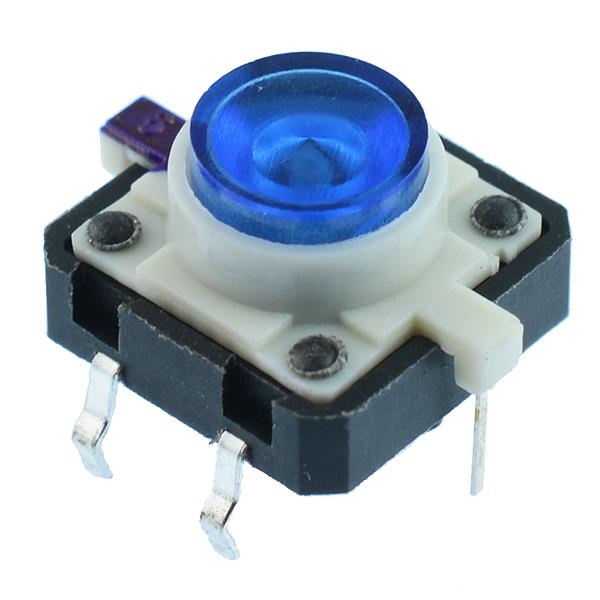Blue LED 12x12mm illuminated PCB Tactile Switch