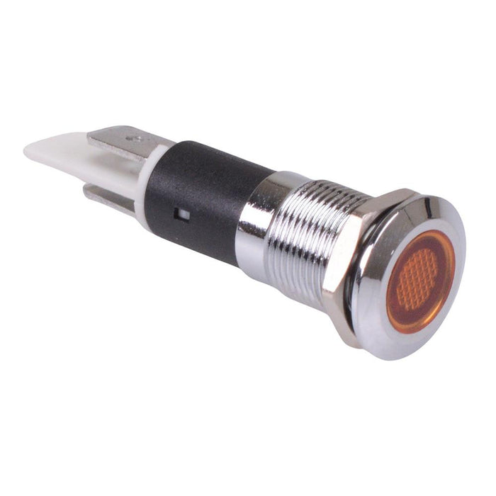 Yellow LED 12mm Metal Panel Indicator Light Flat 24V — Switch ...