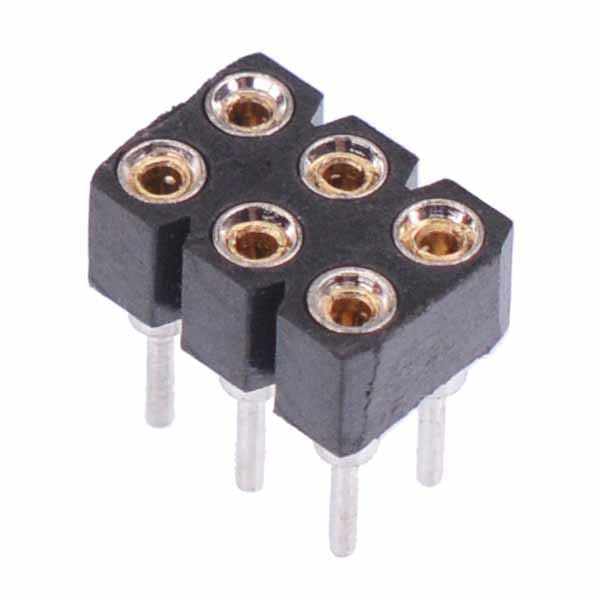 6 Pin Double Row Turned Pin Socket Connector 2.54mm — Switch ...