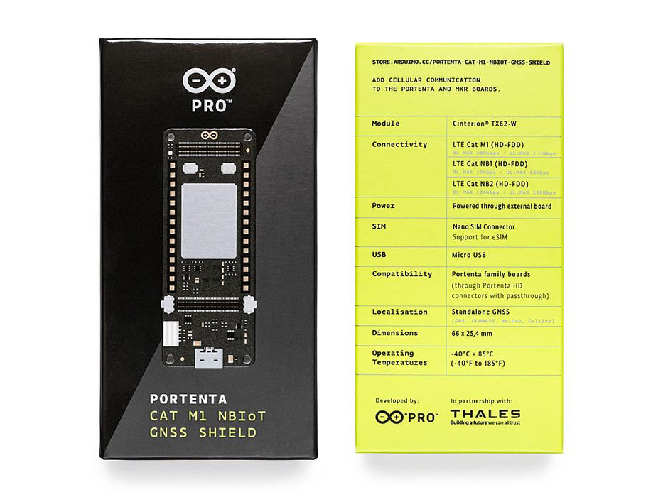 Arduino® Portenta CAT.M1/NB IoT GNSS Shield