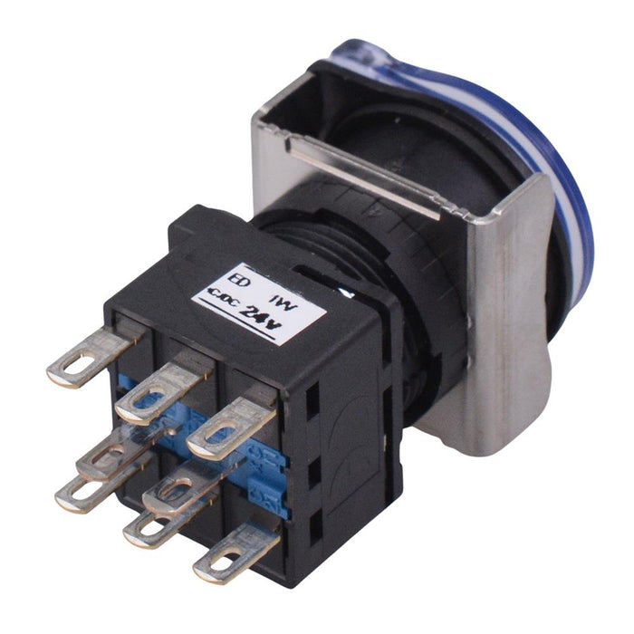 LB6GL-M1T64R Red 24V illuminated Momentary Round Flush 16mm Push Button Switch DPDT IDEC