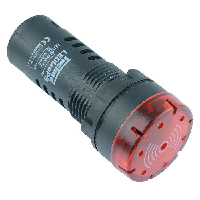 Red 22mm LED Buzzer Pilot Indicator Light 230V