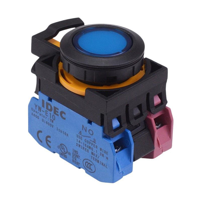 CW1L-A1E11Q4S Blue 24V illuminated Maintained Push Button Switch 1NO-1NC IP65 IDEC