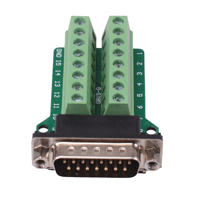 15 Way Male D Sub Connector with Terminal Blocks