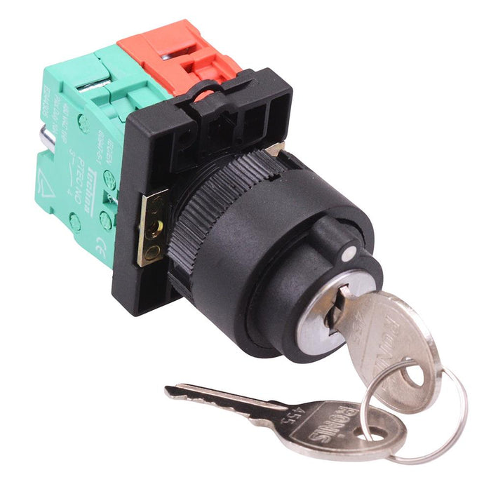 Techna PtecK2CRL 2 Position Plastic Key Switch 10A 1NO-1NC