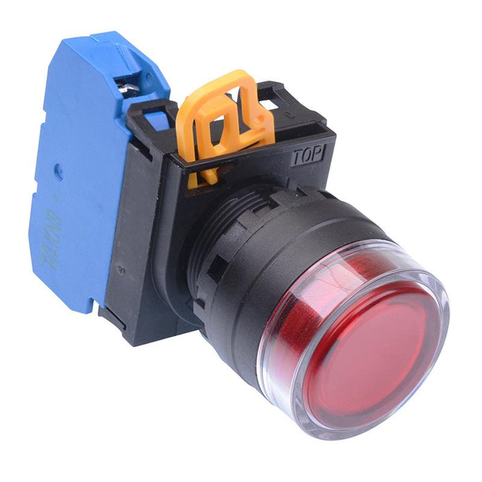 YW1L-AF2E10Q0R Red 22mm Maintained Shrouded Push Button Switch NO IP65 IDEC