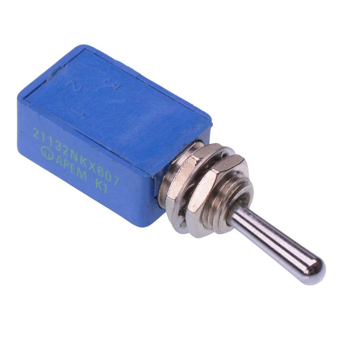 21132NAKX607 APEM On-(On) Momentary Low Profile PCB Toggle Switch SPDT 4A 30VDC