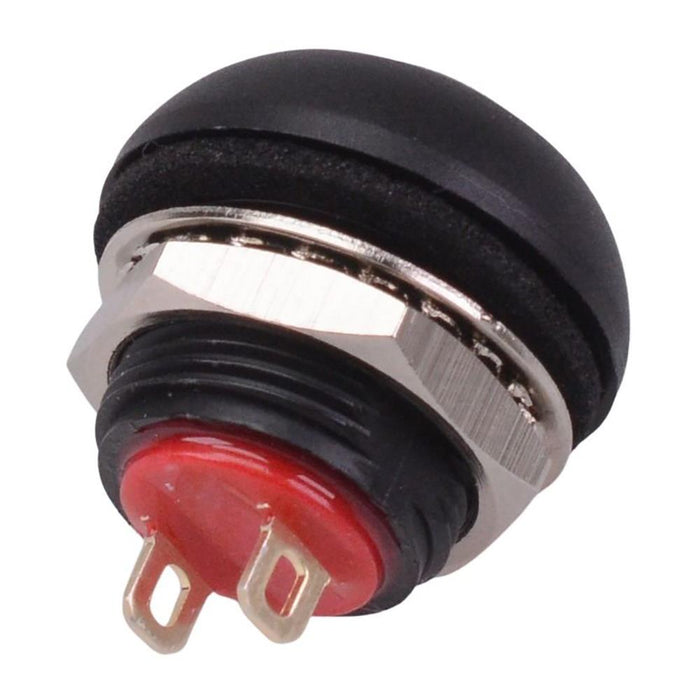 White Off-(On) Momentary 12mm Round Push Button Switch SPST IP67