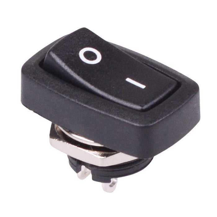 On-Off Black 16mm Rocker Switch 10A SPST R13-228A