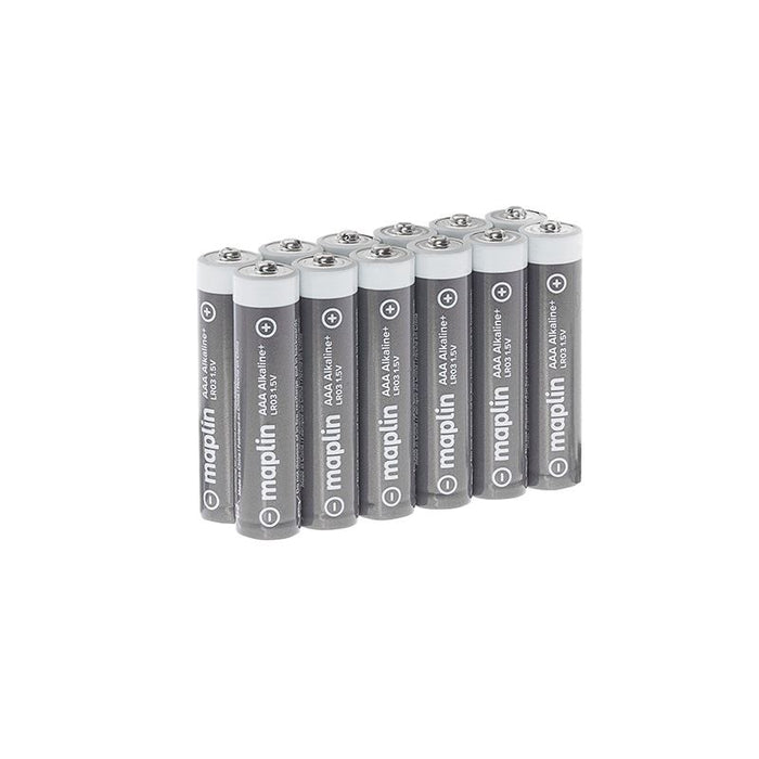 Maplin High Performance Alkaline AAA Batteries - Pack of 12