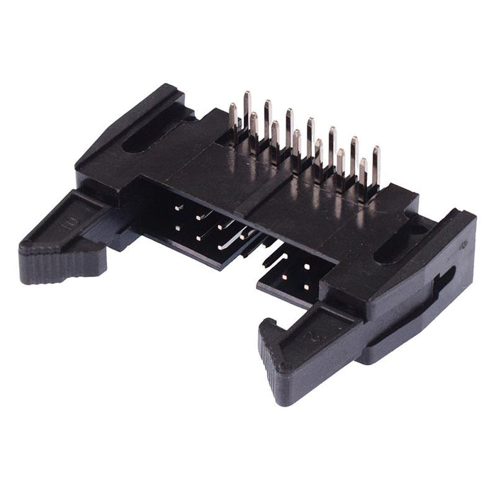 14-Way Right Angle IDC Latched PCB Plug 2.54mm Pitch