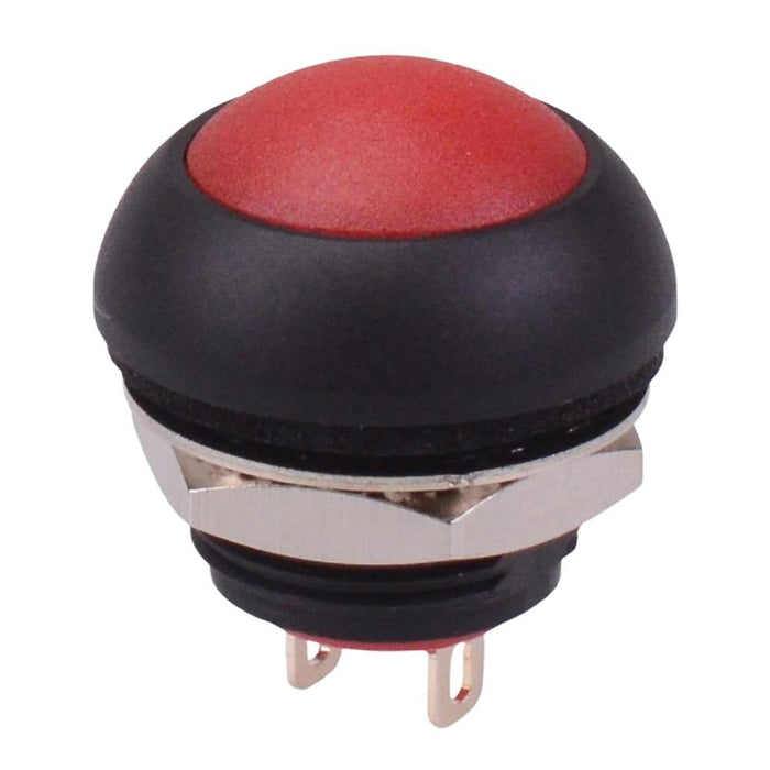 Red Off-(On) Momentary 12mm Round Push Button Switch SPST IP67