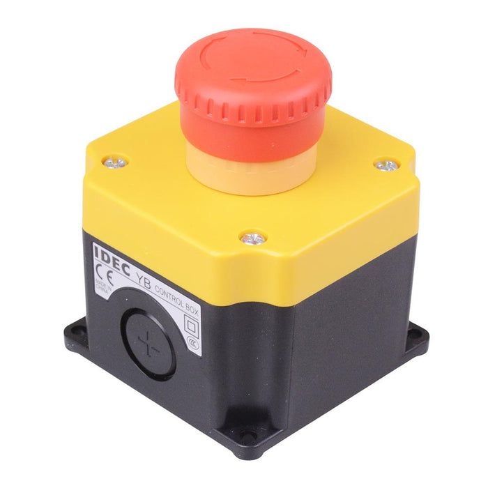 IDEC 22mm Emergency Stop Switch Control Box 1NO-2NC YB1W-YW1B-V4E12R-Y0