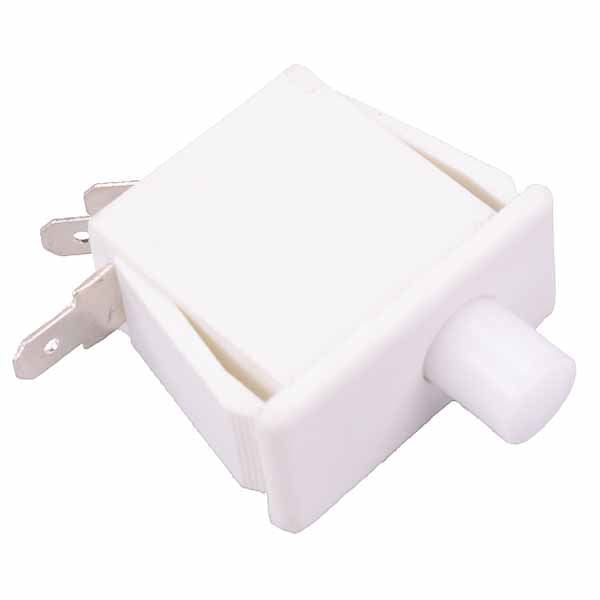 White Off-(On) Rectangle Momentary Push Button Switch 19mm SPST