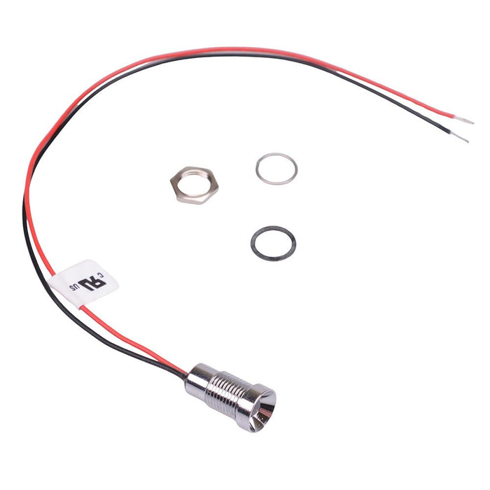 Q8R5CXXSR12E Super Bright Red Recessed 8mm 12VDC LED Panel Indicator IP67 APEM