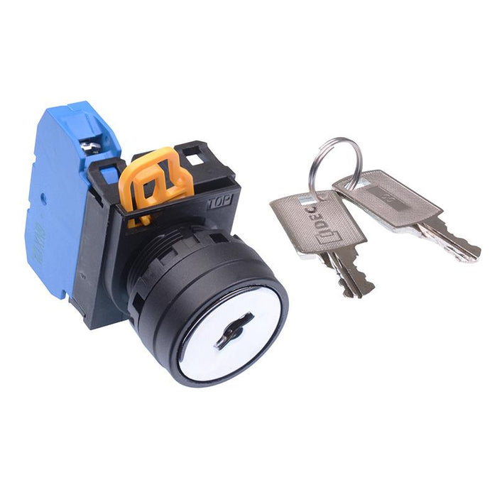 IDEC 22mm 2 Position Maintained Key Switch NO IP65 YW1K-2AE10