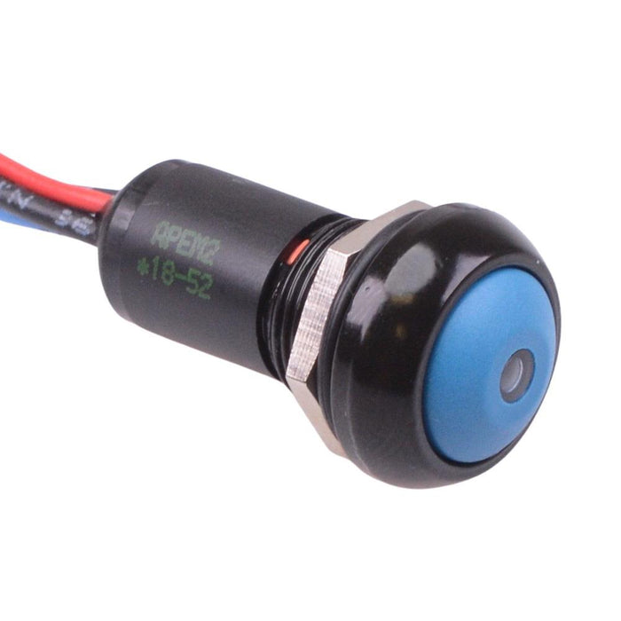 IPR3FAD1L0S APEM Red LED Round Momentary NO Prewired Push Button Switch SPST IP67
