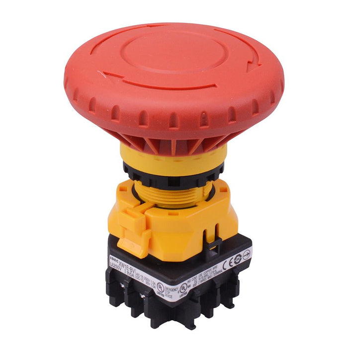XW1E-BV502M-R 22mm Emergency Stop Switch 60mm Mushroom 2NC IDEC