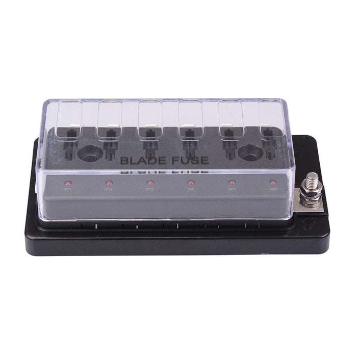 6 Way Standard Blade Compact Fuse Box with LED Indication R3-76C-01-3L106