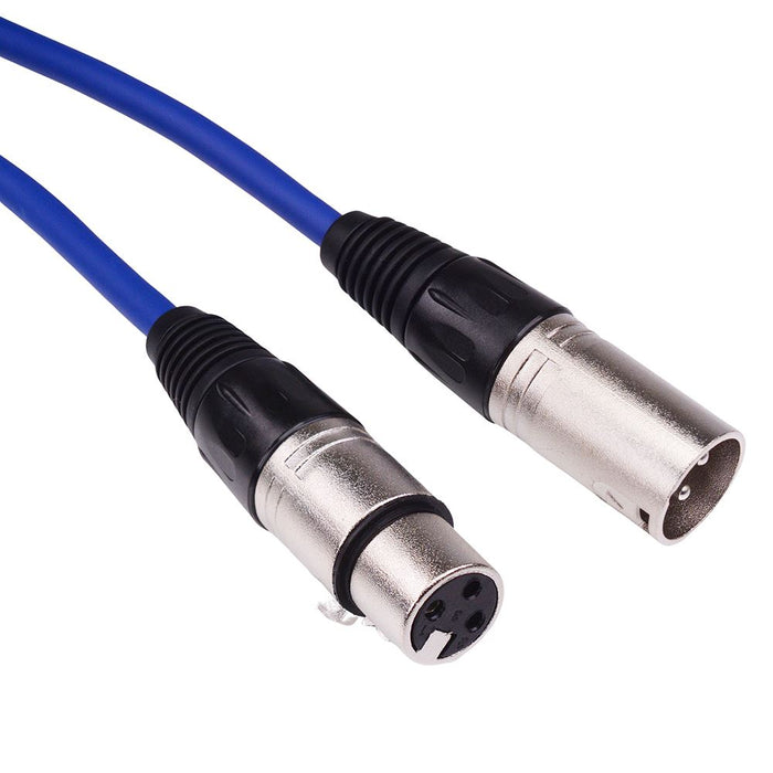 Blue 1M XLR Male to Female Microphone Lead