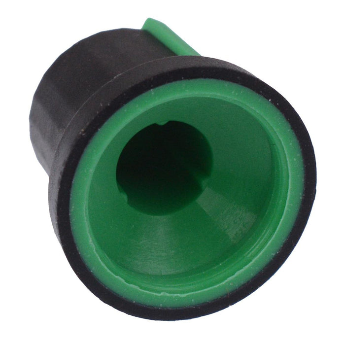 Green Soft Touch 6mm Splined Knob K87MAR