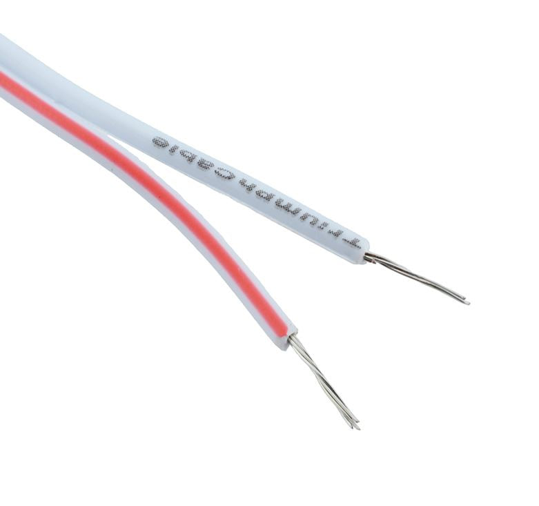Stranded Wire Pins White/White 2-Pin 26AWG PVC Stranded Wire 7/0.16mm 5m Length — Switch ...