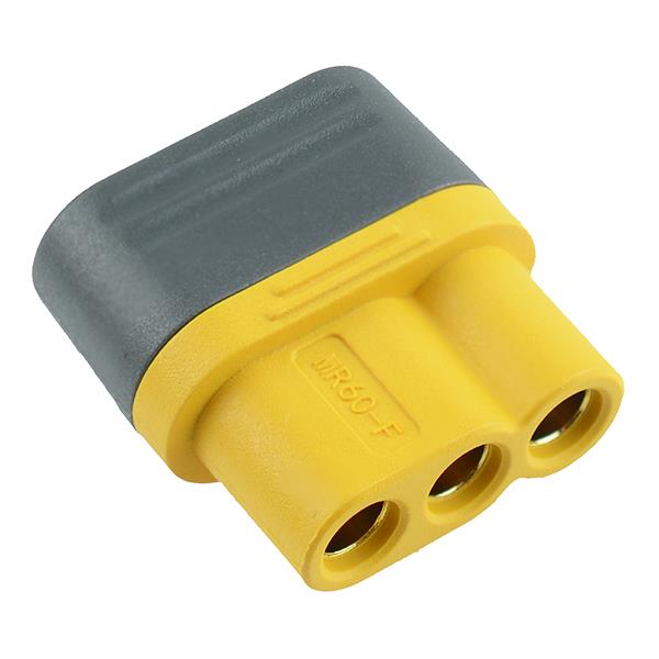 MR60-F Female 3 Pin Gold Plated Connector with Cap 30A AMASS