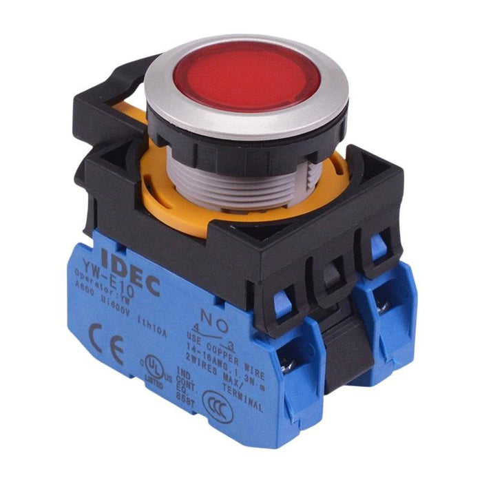 CW4L-M1E20Q4R Red 24V illuminated Metallic Momentary Push Button Switch 2NO IP65 IDEC