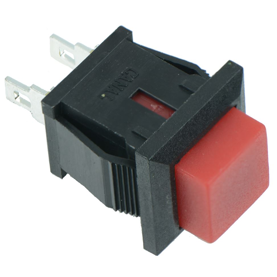 Red Square Momentary On-(Off) Push to Break Switch 1A SPST — Switch ...