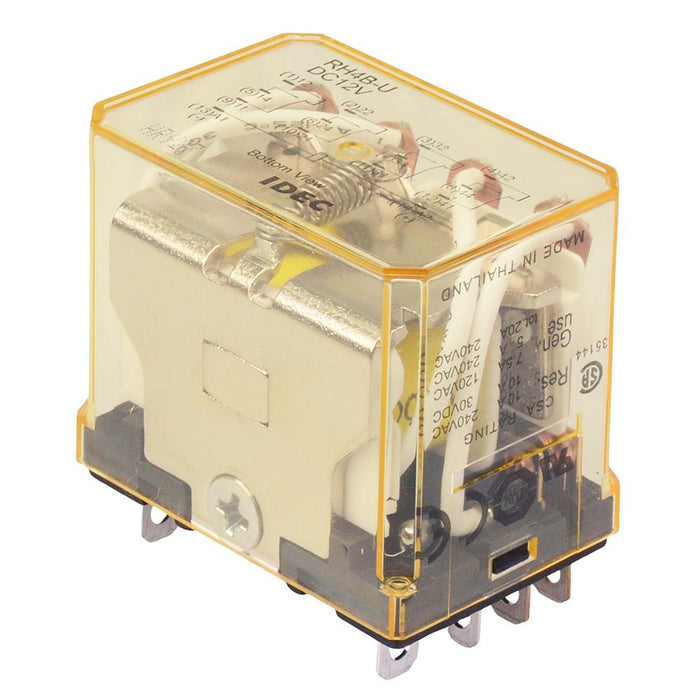RH4B-UDC12V 12VDC Plug In Compact Power Relay 10A 4PDT IDEC