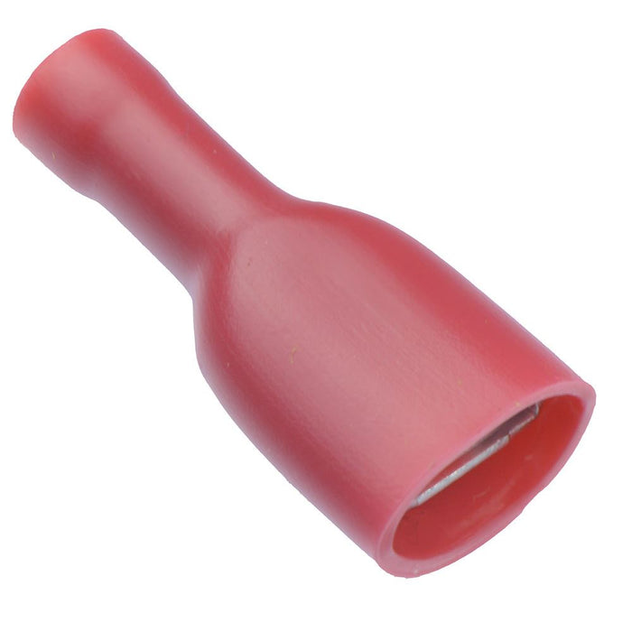 Red 6.3mm Insulated Female Spade Crimp Connector (Pack of 100)