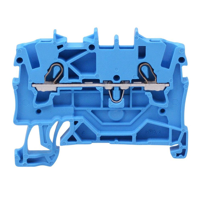 2001-1204 WAGO Blue 2-Way DIN Rail Mount Terminal Block 2.5mm² 17.5A