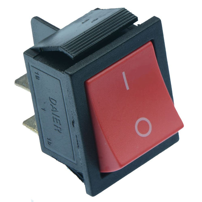 Red Actuator On-Off Large Rectangle Rocker Switch DPST