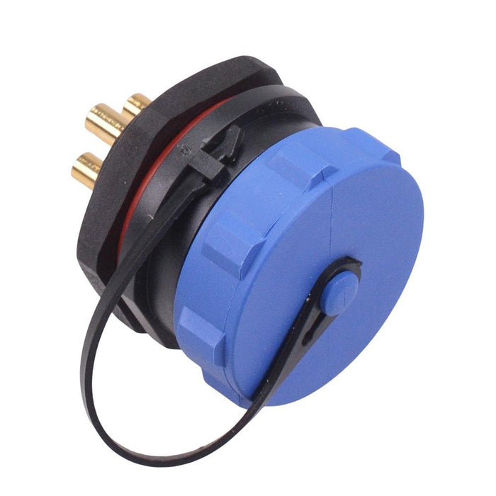 4 Pin Waterproof W21 Male Socket Panel Mount Connector IP68