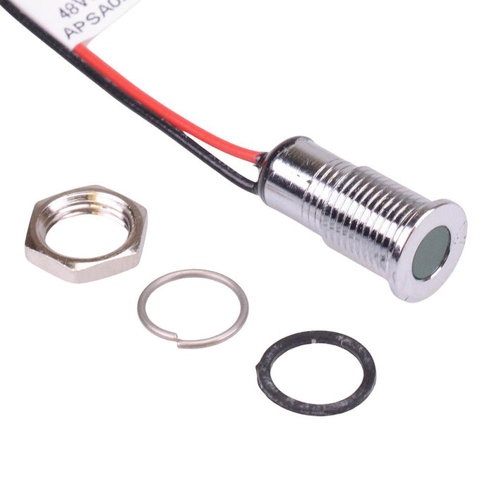 Q8F5CXXG48E Green Flush 8mm 48VDC LED Panel Indicator IP67 APEM