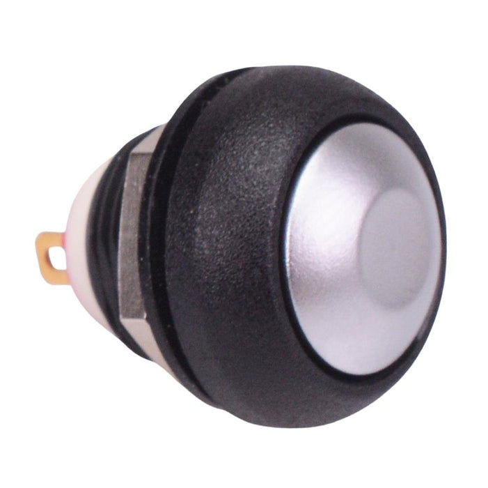 ISR3SADA00 Chrome Momentary 12mm Push Button Switch SPST IP67 APEM