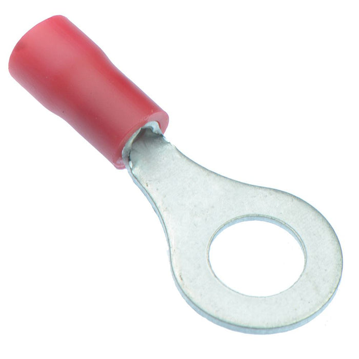Red 6.4mm Insulated Crimp Ring Terminal (Pack of 100)