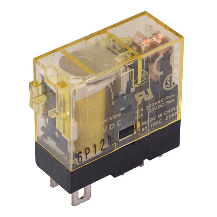 RJ1S-CLD-D12 12VDC Plug In Slim Power Industrial Relay Diode 12A SPDT IDEC