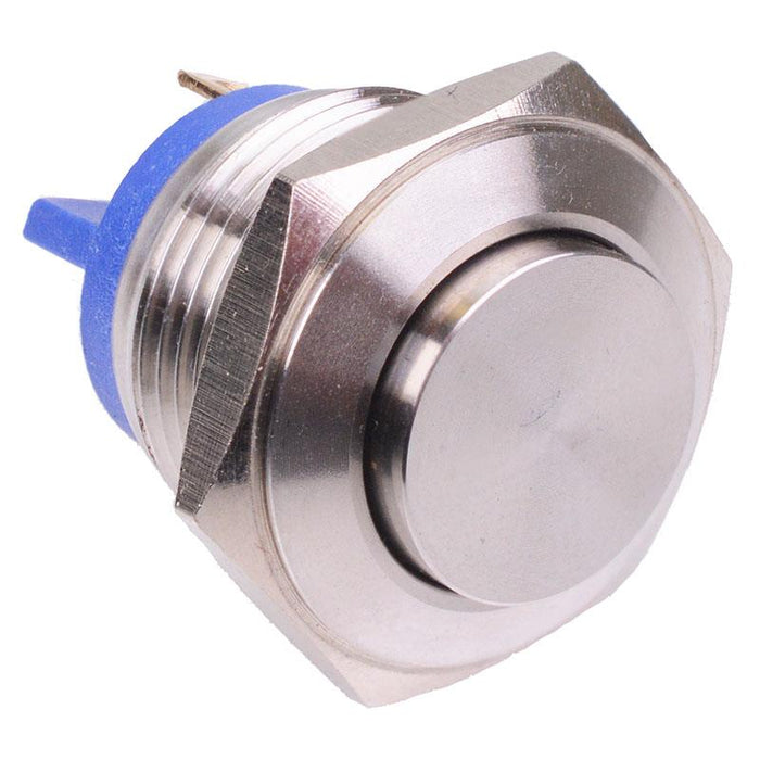 Off-(On) 16mm Raised Stainless Steel Vandal Resistant Push Button Switch 2A SPST