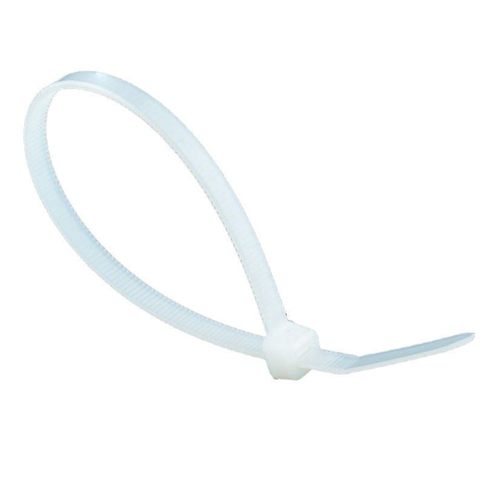7.6mm x 450mm White Cable Tie - Pack of 100
