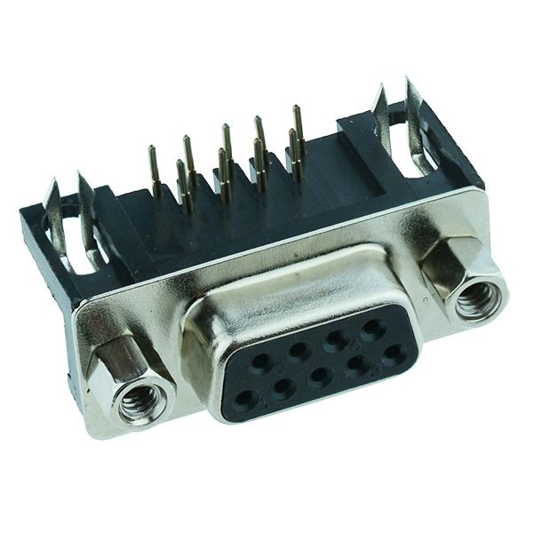 9-Way Right Angle PCB Female D Socket Connector