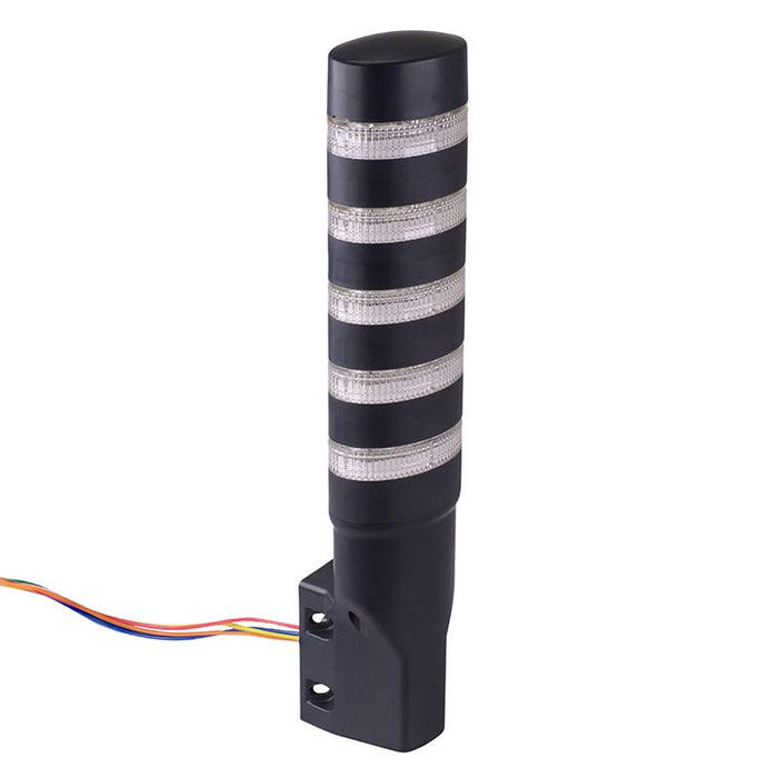 LD6A-5PQB-RYSGWC Red/Yellow/Blue/Green/White Clear Lens Stack Light LED Tower Pole Mount 24VAC/DC IDEC
