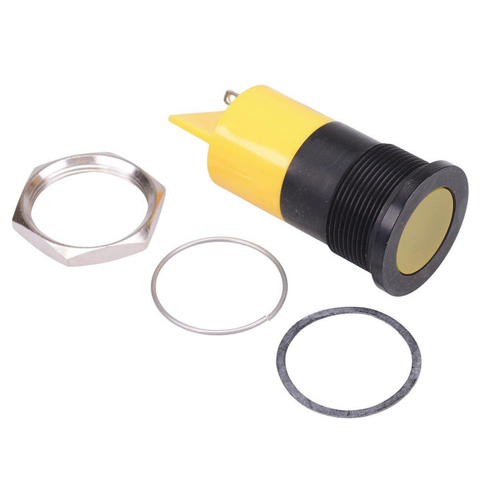 Q22F1BXXY24E Yellow Flush 22mm 24VDC LED Panel Indicator IP67 APEM