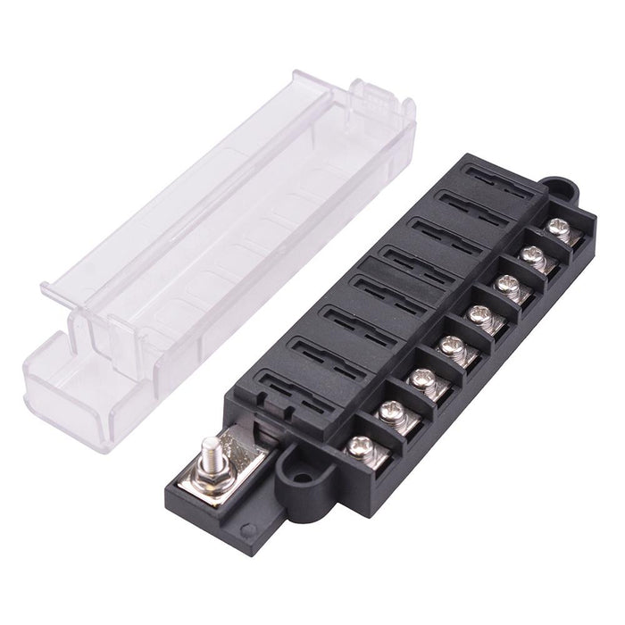 8 Way Slim Standard Blade Fuse Box 100A  32VDC