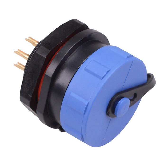 5 Pin Waterproof W17 Female Socket Panel Mount Connector IP68