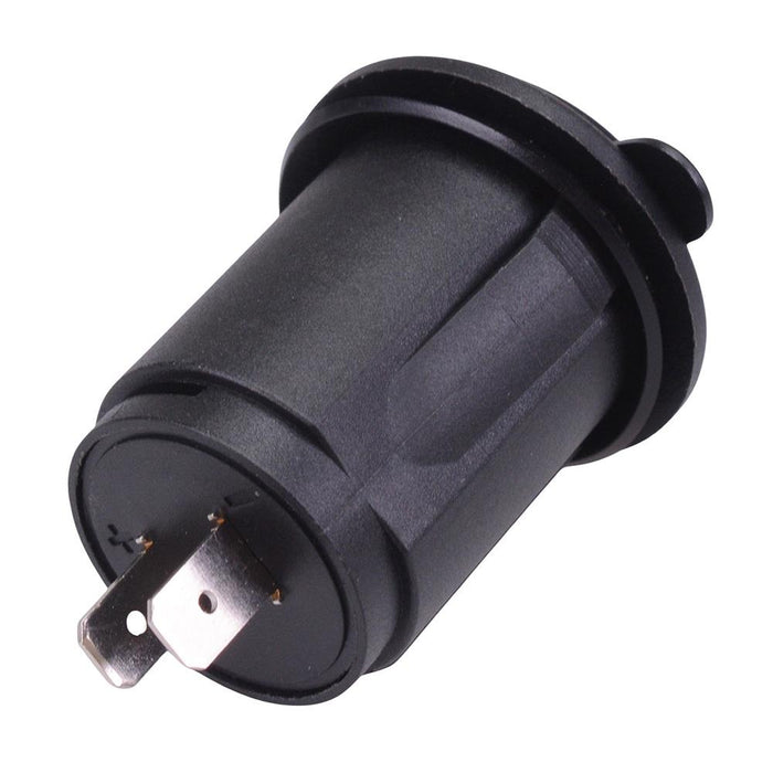 Dual USB-A 5V 2.1A Panel Mount Socket with LED A13-204B-BB3