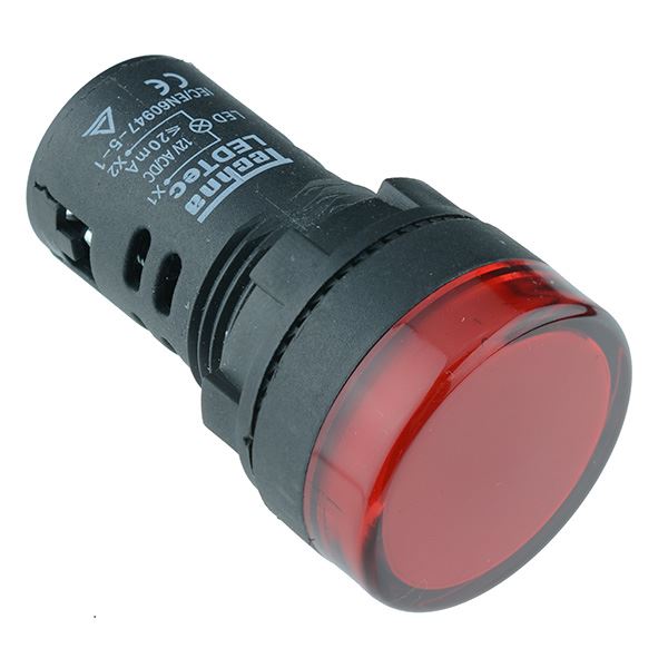 Red 22mm LED Pilot Indicator Light 24V
