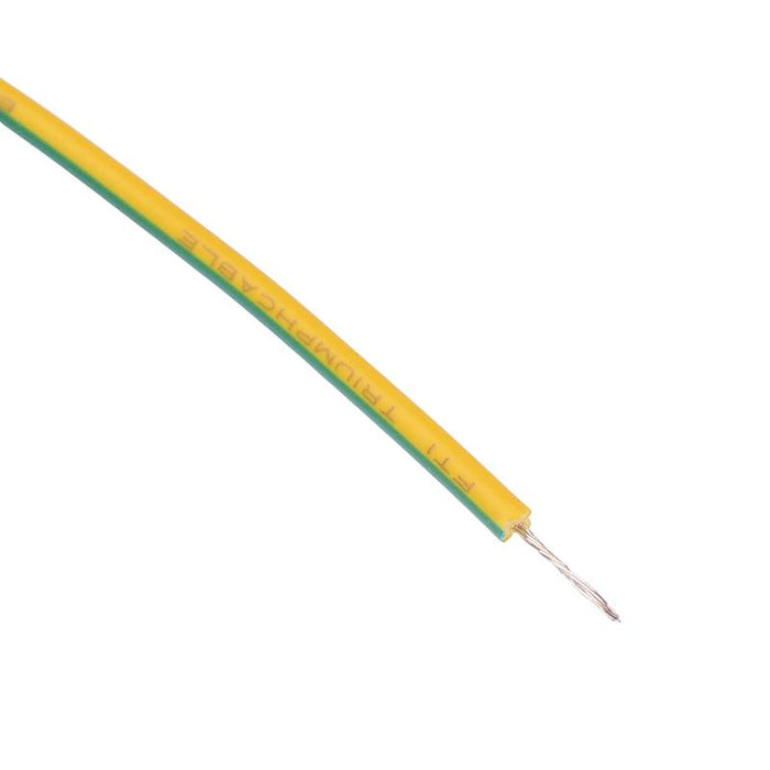 610m Yellow / Green UL1015 22AWG 17/0.16mm Tinned Copper Stranded Wire