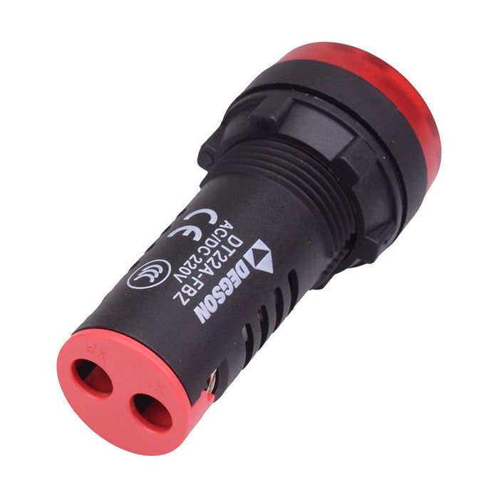Red 220V Flashing Buzzer 22mm Pilot Light